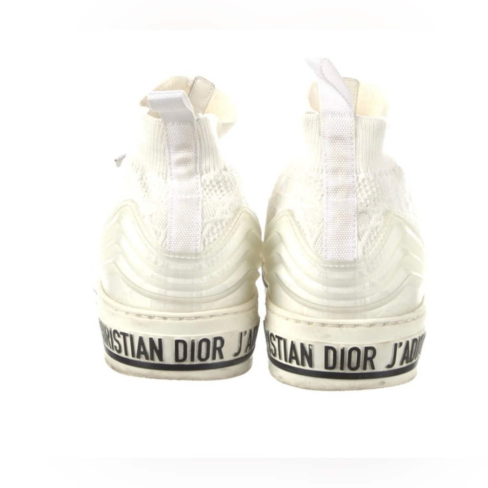Size 8 I 38 White Walk’n’Dior Hi-Top Sneakers with Cannage Technical Mesh EUC - Picture 4 of 5